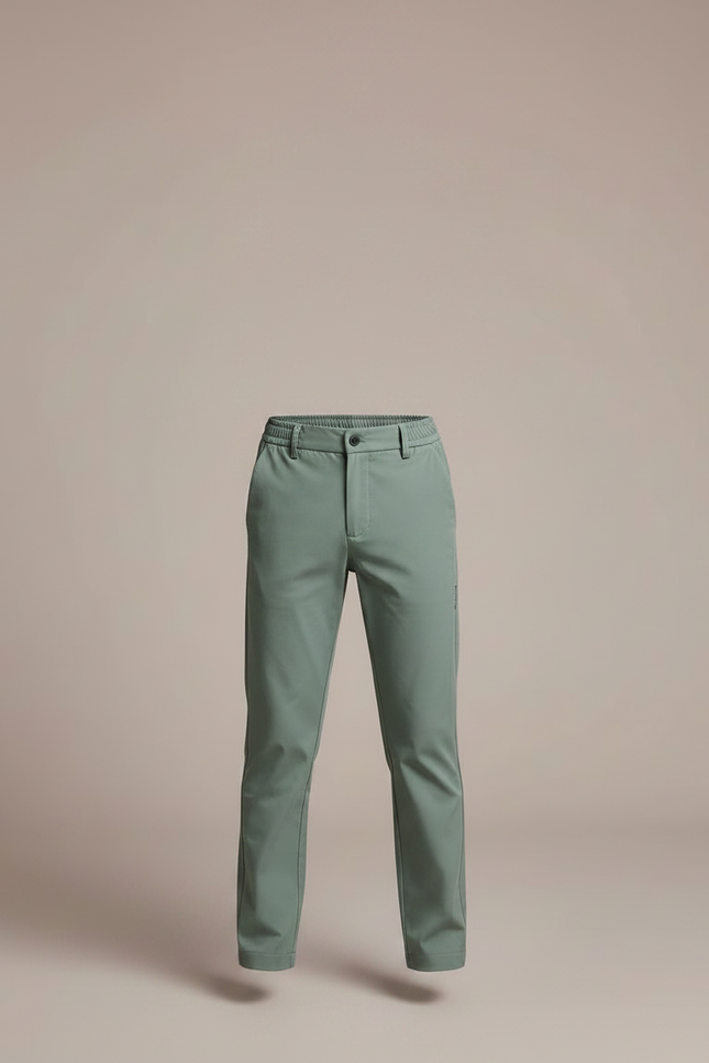 Pantalon Chino Vert Olive Stretch Décontracté Enfant - Polyester - vue 3