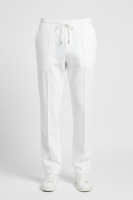 Pantalon Chino Blanc Droit Cordon Décontracté Homme - Coton - vue 3