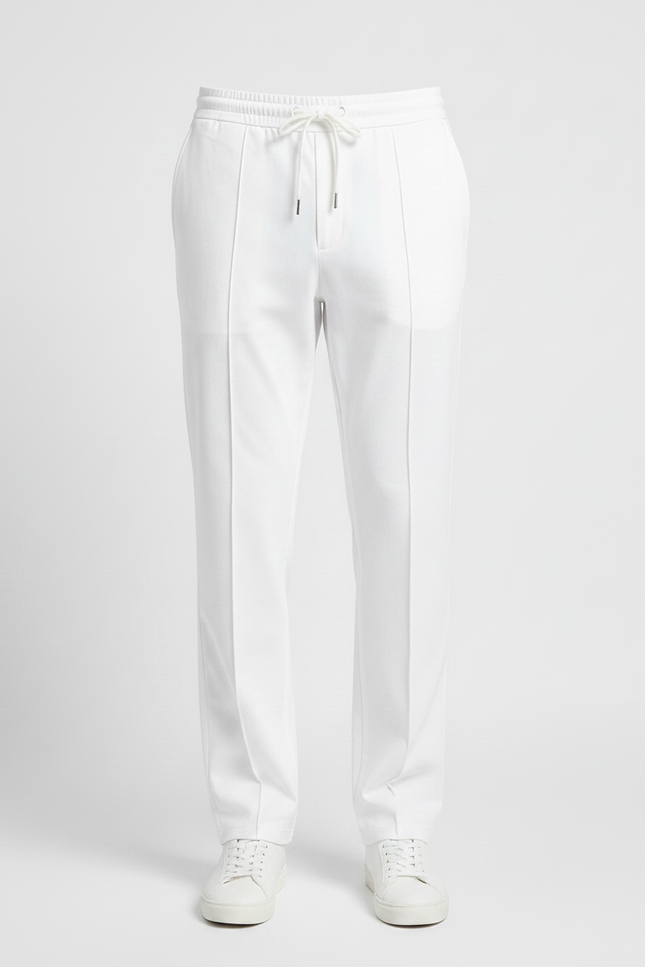 Pantalon Chino Blanc Droit Cordon Décontracté Homme - Coton - vue 3