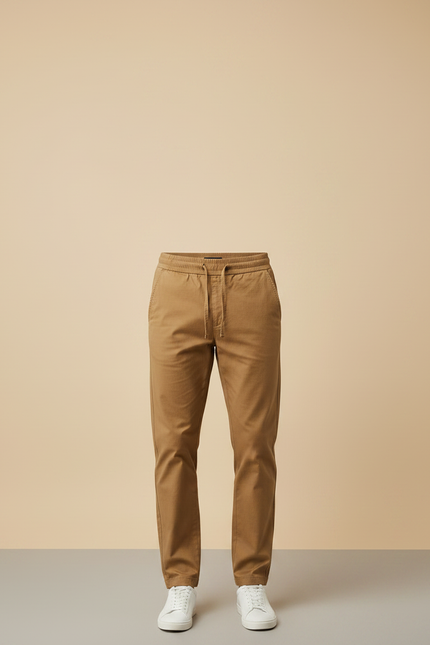 Pantalon Chino Kaki Coton Décontracté Cordon Homme - vue 3