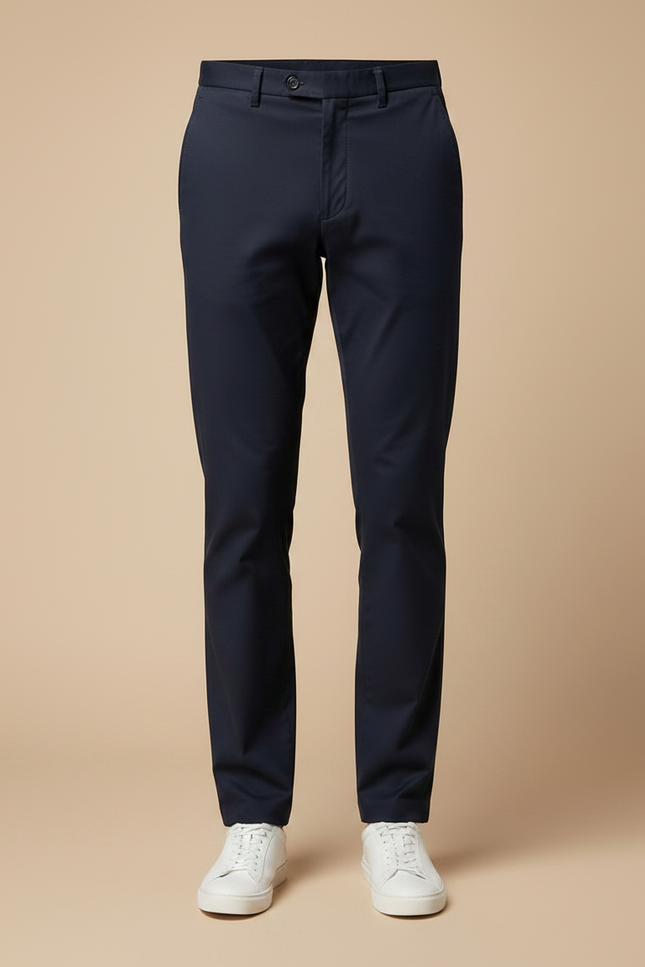 Pantalon Chino Decontracte - Marine Gabardine - vue 3