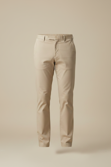 Pantalon Chino Beige Homme Slim Coton Élégant - vue 3