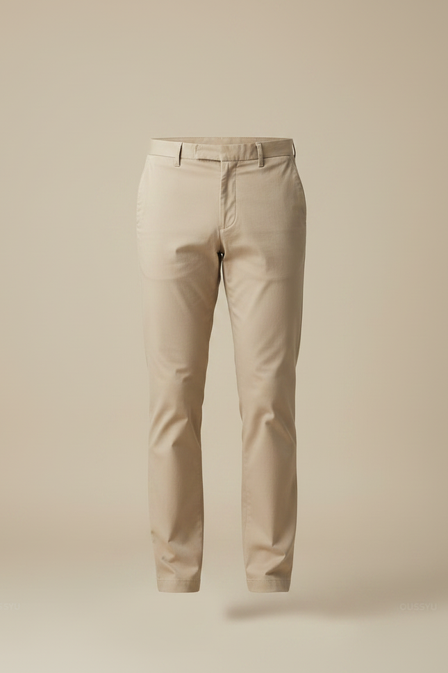 Pantalon Chino Beige Homme Slim Coton Élégant - vue 3