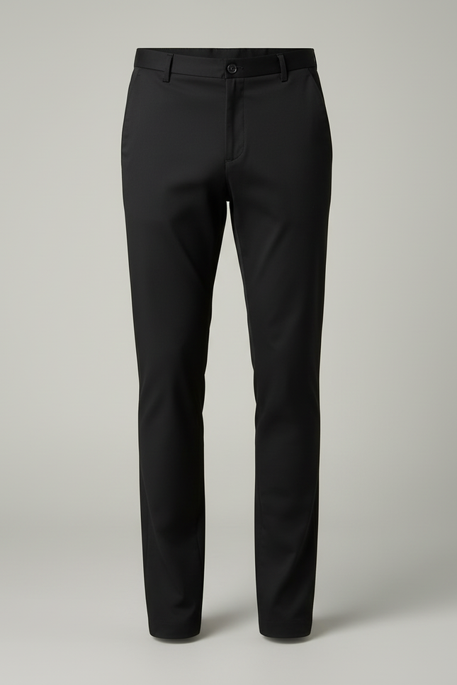 Pantalon Chino Noir Slim Extensible Décontracté Homme - Gabardine - vue 3