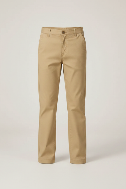 Pantalon Chino Beige Coton Droit Confortable Garçon - vue 3