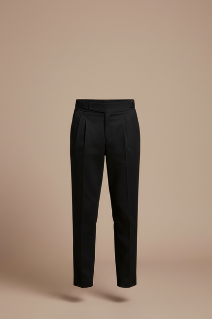 Pantalon Chino Noir Plissé Slim Formel Enfant - Gabardine - vue 3