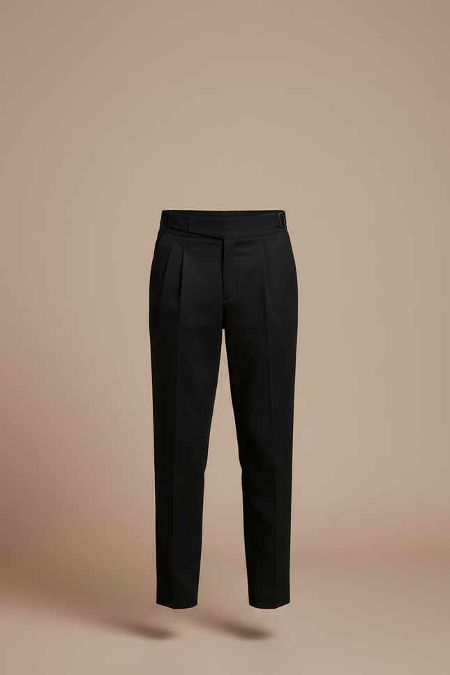 Pantalon Chino Noir Plissé Slim Formel Enfant - Gabardine - vue 3