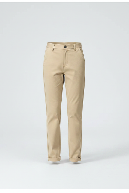 Pantalon Chino Beige Coton Droit Classique Fille - vue 3