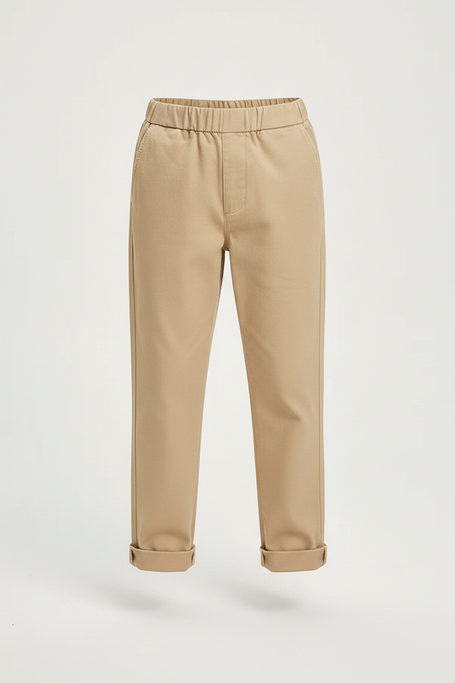 Pantalon Chino Beige Décontracté Coton Garçon - vue 3