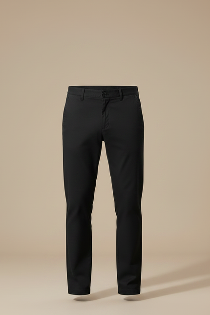 Pantalon Chino Classique Homme - Noir Gabardine - vue 3