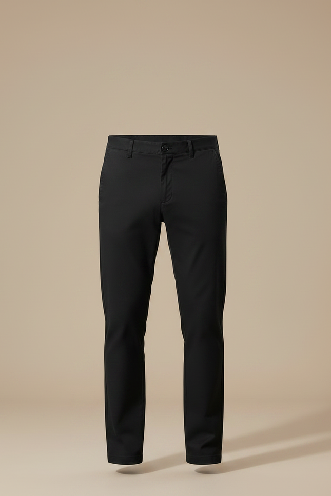 Pantalon Chino Classique Homme - Noir Gabardine - vue 3