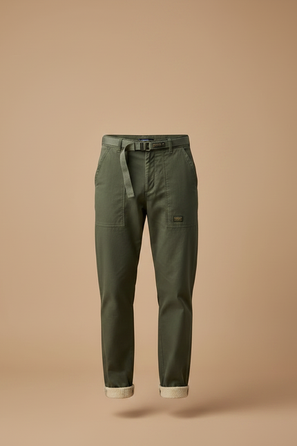 Pantalon Chino Homme Cargo - Kaki Gabardine - vue 3