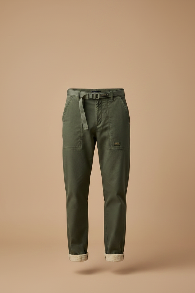 Pantalon Chino Homme Cargo - Kaki Gabardine - vue 3