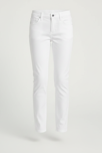 Pantalon Chino Blanc Droit Coton Élastique Enfant - vue 3