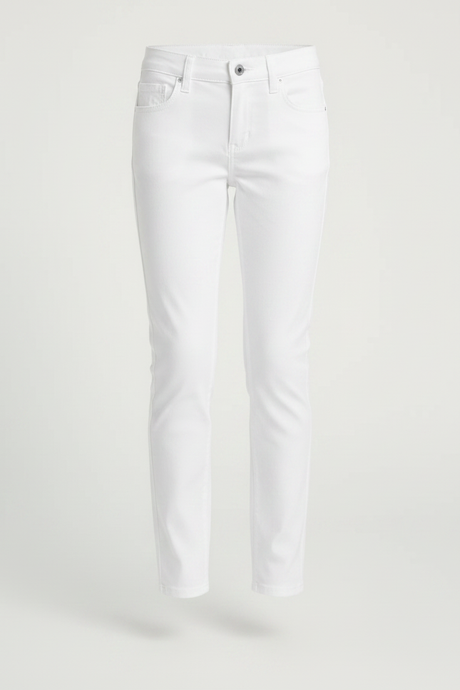 Pantalon Chino Blanc Droit Coton Élastique Enfant - vue 3