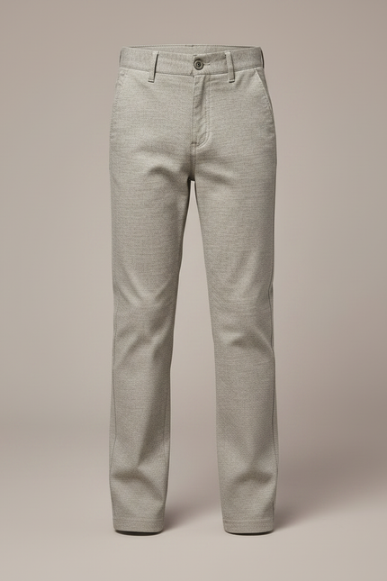 Pantalon Chino Gris Chiné Droit Garçon Décontracté - Gabardine - vue 3