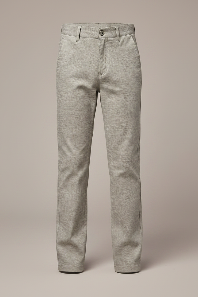 Pantalon Chino Gris Chiné Droit Garçon Décontracté - Gabardine - vue 3