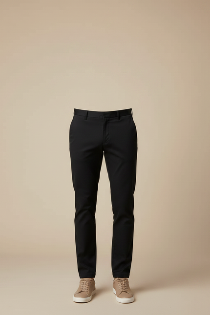 Pantalon Chino Noir Slim Coupe Droite Homme - Gabardine - vue 3