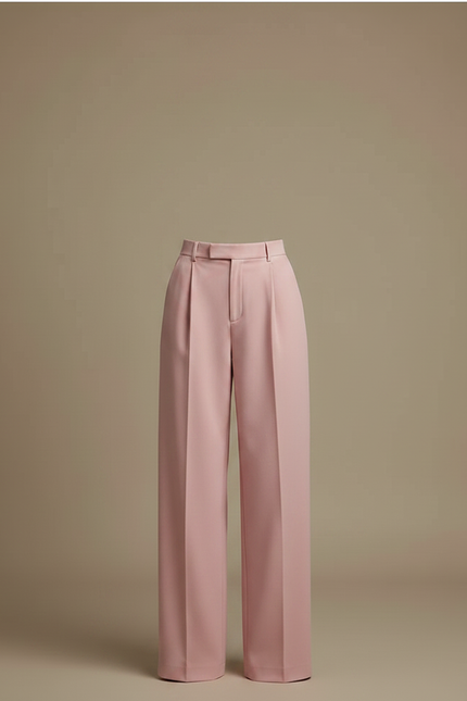 Pantalon Chino Rose Ample Fluide Décontracté Élégant - Polyester - vue 3