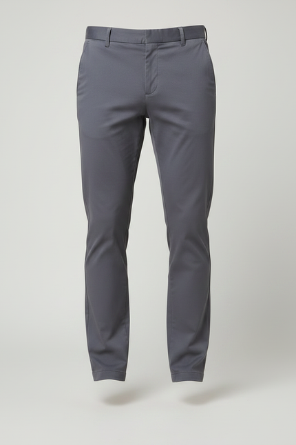 Pantalon Chino Gris Slim Extensible Décontracté Homme - Coton - vue 3