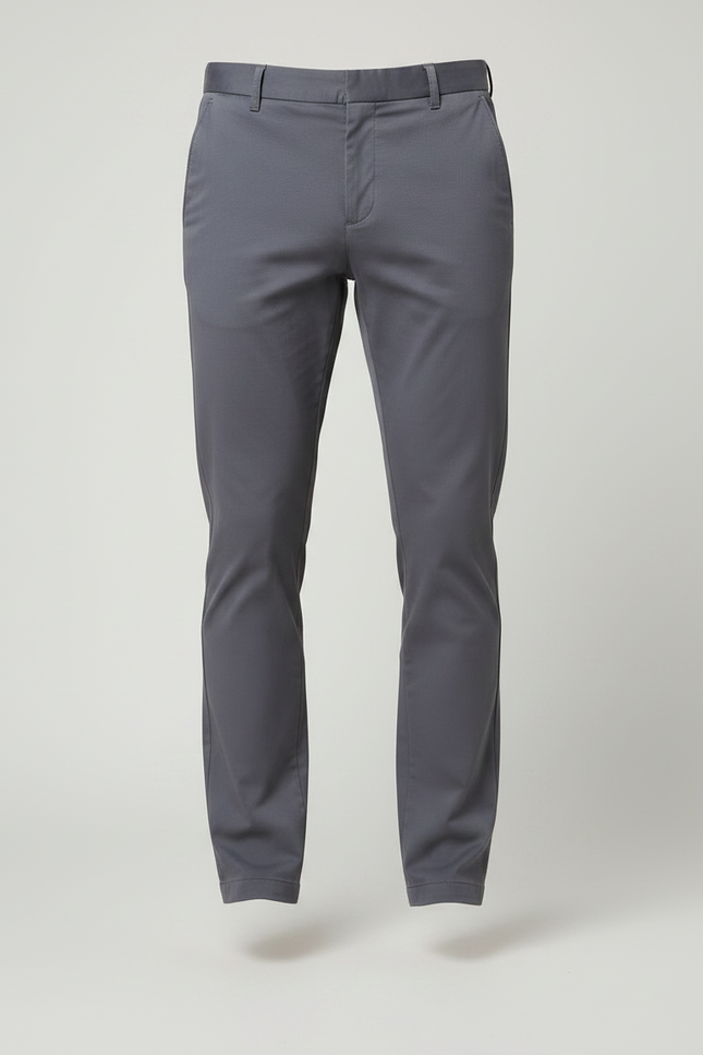 Pantalon Chino Gris Slim Extensible Décontracté Homme - Coton - vue 3
