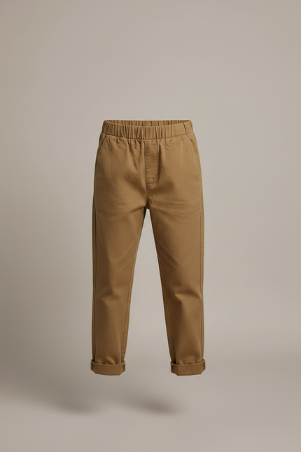 Pantalon Chino Moutarde - Kaki Gabardine - vue 3
