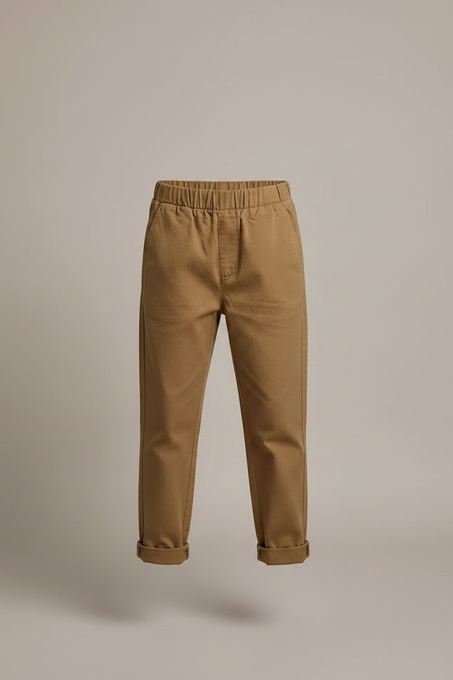 Pantalon Chino Moutarde - Kaki Gabardine - vue 3