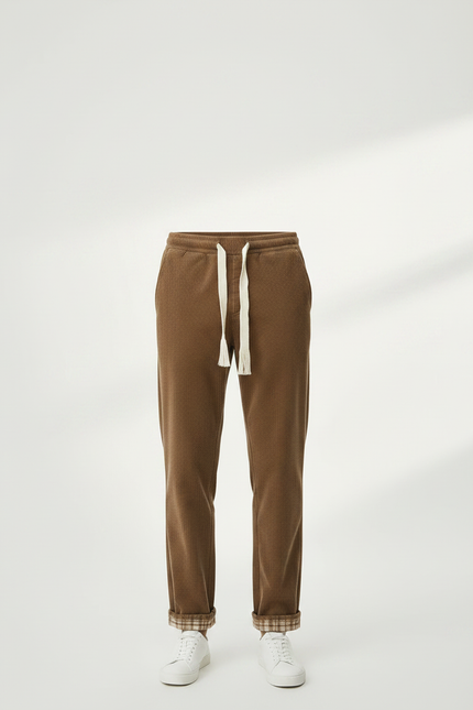 Pantalon Chino Marron Côtelé Droit Cordon Homme - Cordé - vue 3