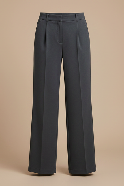 Pantalon Chino Gris Droit Ample Plissé Enfant - Gabardine - vue 3