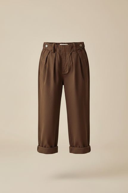 Pantalon Chino Baggy - Marron Molleton - vue 3