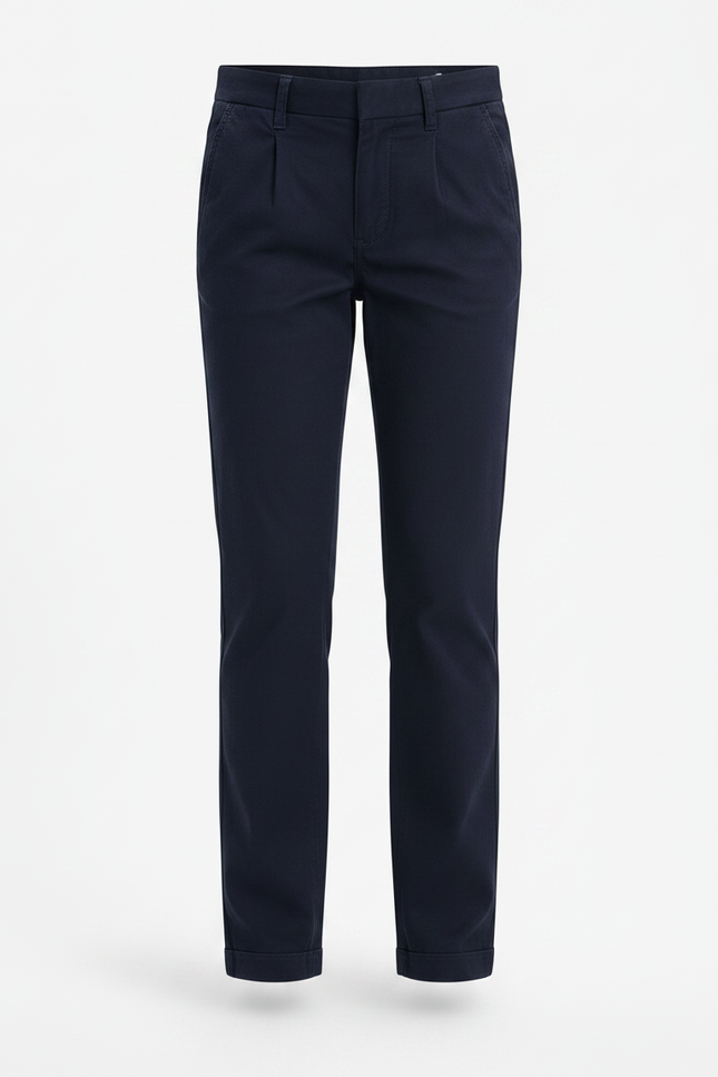 Pantalon Chino Marine Coupe Droite Enfant Décontracté - Gabardine - vue 3