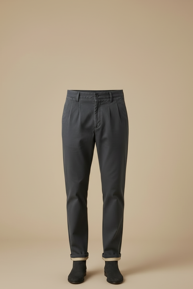 Pantalon Chino Hiver - Gris Gabardine - vue 3