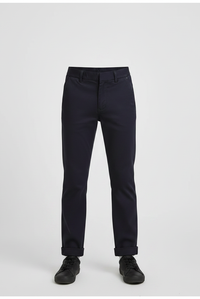 Pantalon Chino Marine Coton Droit Garçon Élégant - vue 3