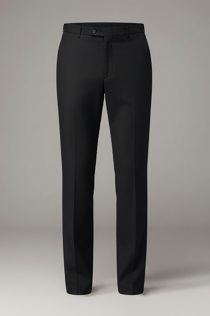Pantalon Chino Noir Droit Élégant Classique Homme - Gabardine - vue 3
