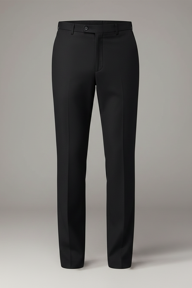 Pantalon Chino Noir Droit Élégant Classique Homme - Gabardine - vue 3