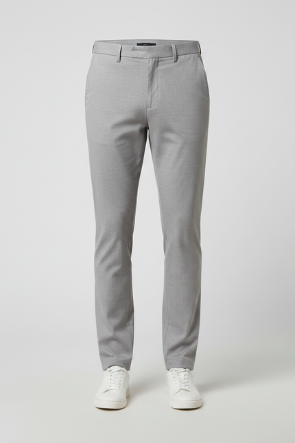 Pantalon Chino Gris Clair Slim Extensible Homme - Gabardine - vue 3