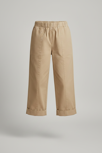 Pantalon Chino Beige Coton Élastique Décontracté Enfant - vue 3