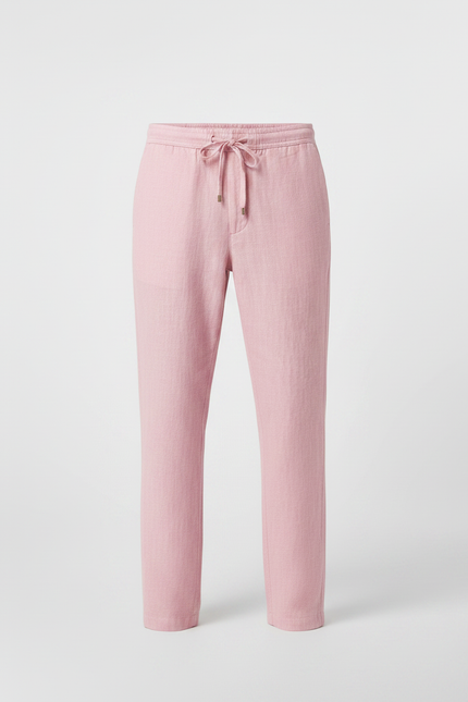 Pantalon Chino Rose Lin Cordon Ample Homme - vue 3