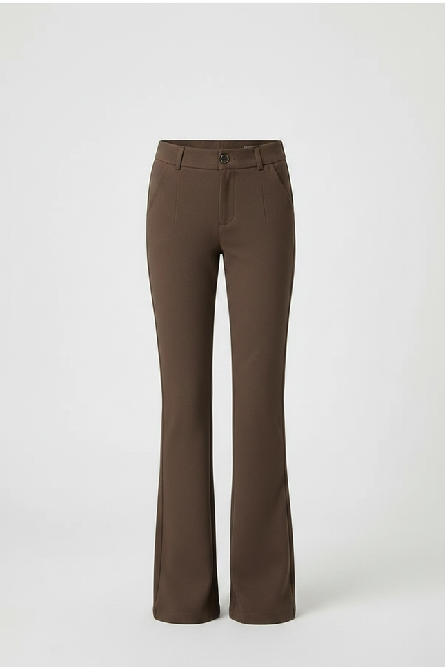 Pantalon Chino Marron Droit Fluide Élégant Enfant - Gabardine - vue 3