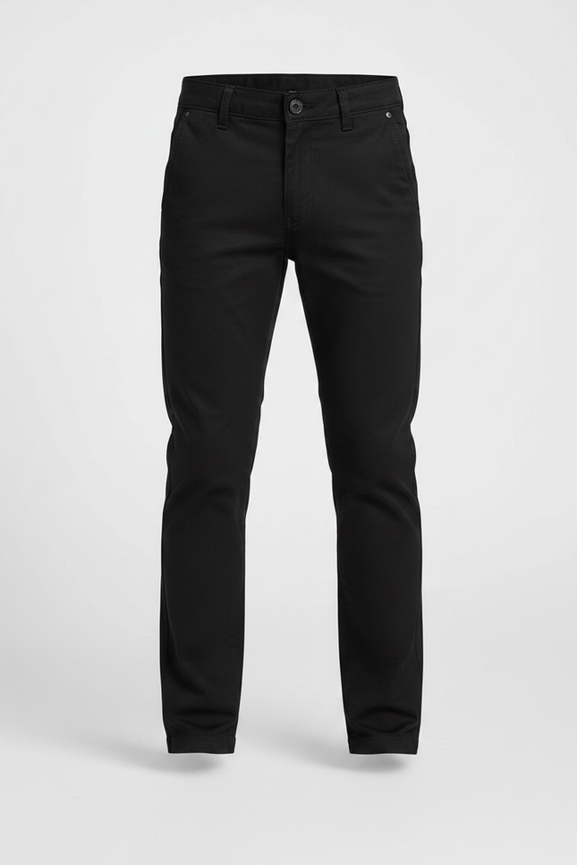 Pantalon Chino Noir Coton Slim Enfant Décontracté - vue 3