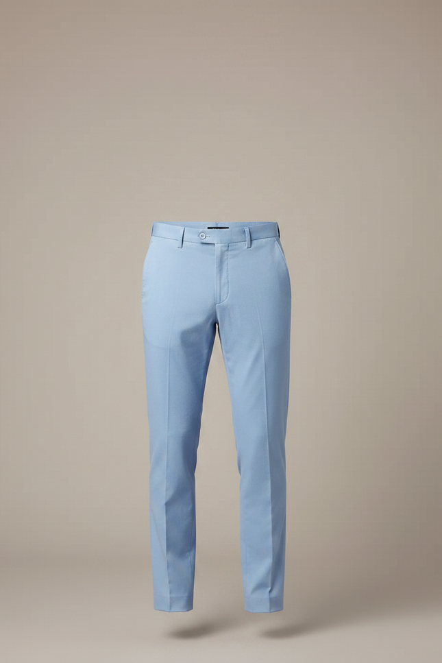 Pantalon Chino Bleu Ciel Slim Élégant Homme - Gabardine - vue 3