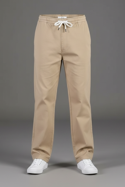 Pantalon Chino Beige Coton Ample Enfant Décontracté - vue 3