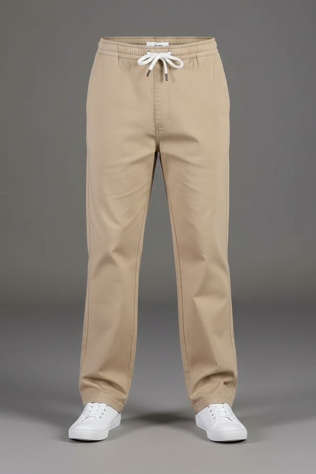 Pantalon Chino Beige Coton Ample Enfant Décontracté - vue 3