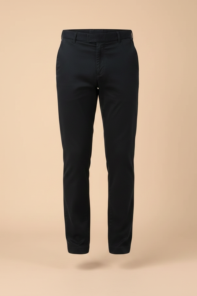 Pantalon Chino Homme Noir Droit Coton - Gabardine - vue 3