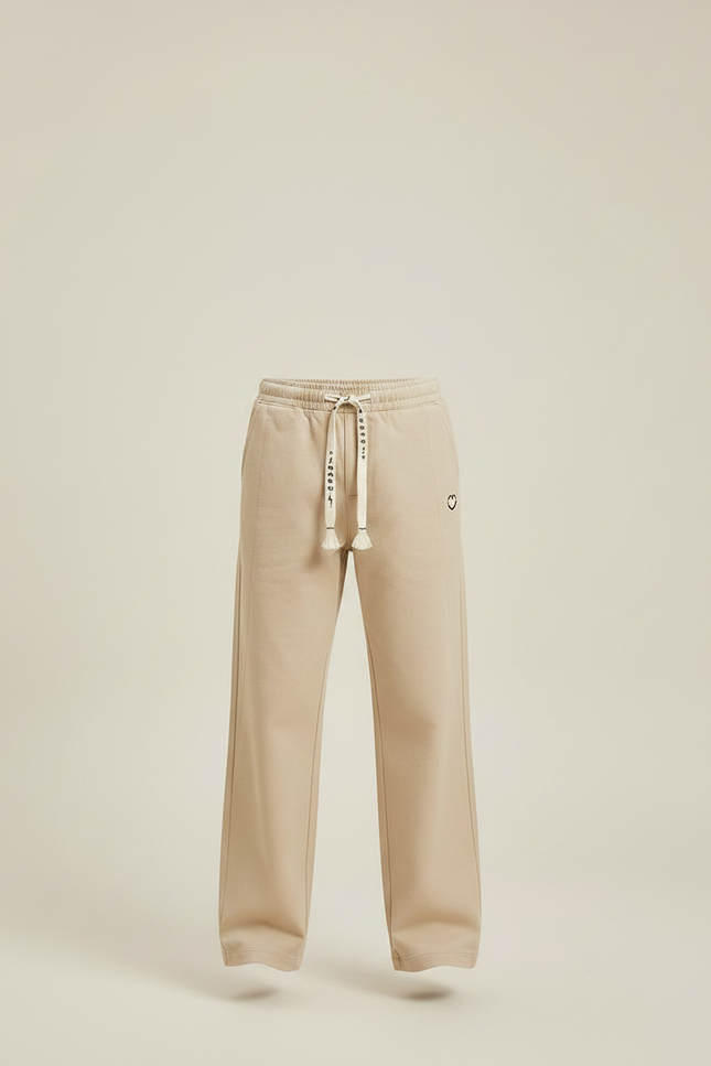 Pantalon Chino Beige Ample Coton Enfant Décontracté Cordon - vue 3