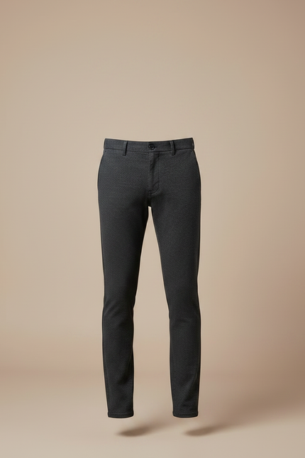 Pantalon Chino Gris Anthracite Slim Coton Stretch Homme - vue 3
