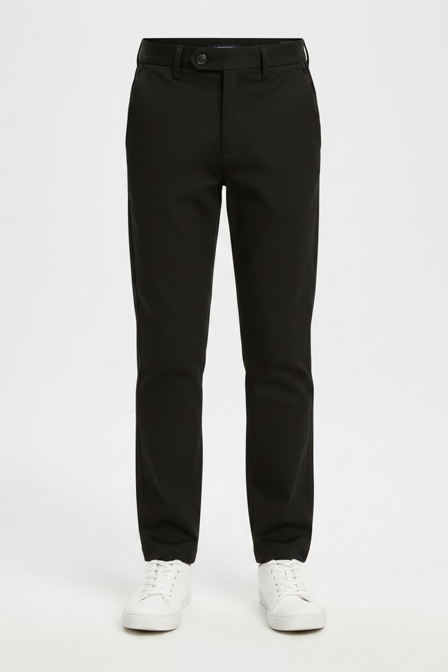 Pantalon Chino Noir Slim Coton Garçon Élégant - Gabardine - vue 3