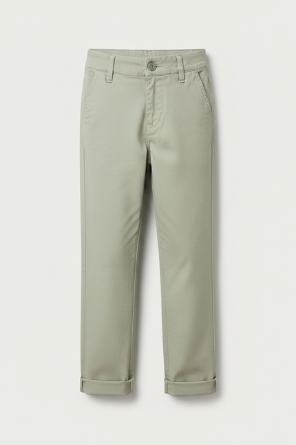 Pantalon Chino Vert Sauge - Gabardine - vue 3