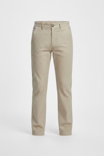 Pantalon Chino Beige Coton Droit Enfant Décontracté - vue 3