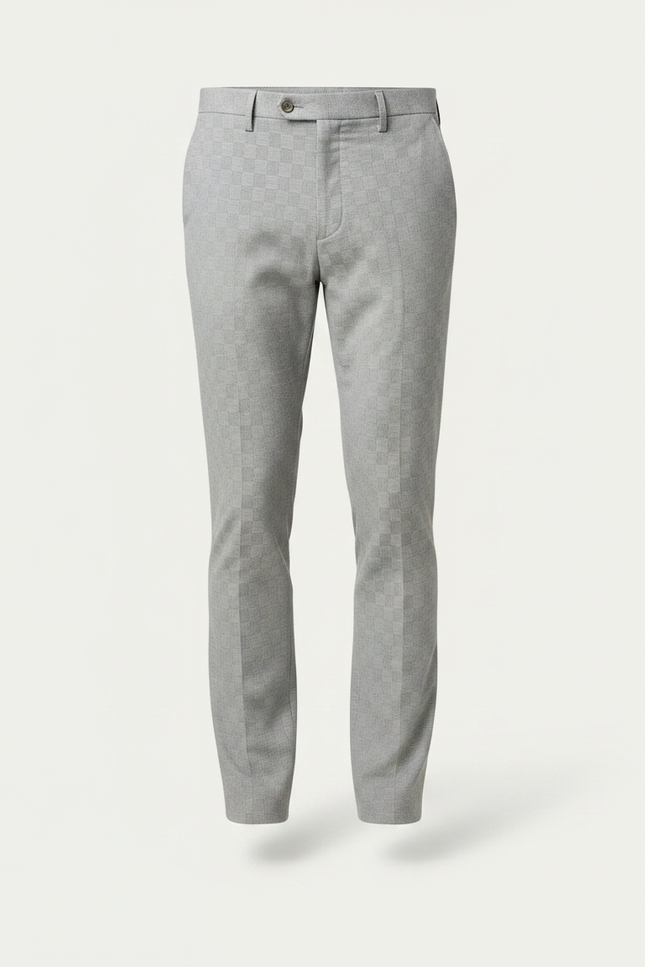 Pantalon Chino Homme Gris Tapered Coton Casual - Gabardine - vue 3